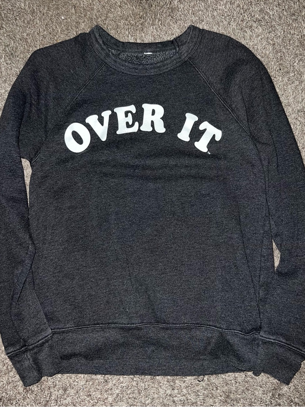 Bella Canvas Black 'OVER IT' Graphic Sweatshirt